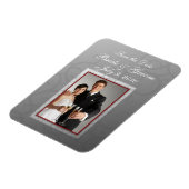 Gray Swirl Save the Date Premium Magnet (Linke Seite)