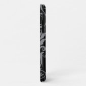 Gray Swirling Damask Pattern auf Black Case Mate i (Hinten/Links)