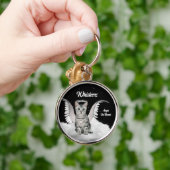 Gray Tabby Angel Cat Sweet Custom Schlüsselanhänger (Hand)