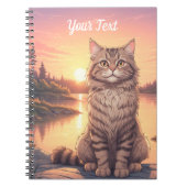 Gray Tabby Cat am See Notizblock (Vorderseite)