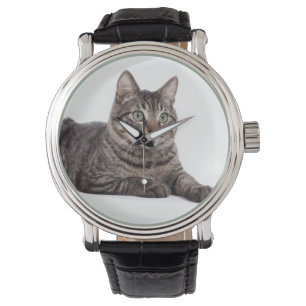 Gray Tabby Cat Armbanduhr