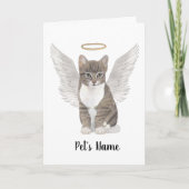 Gray Tabby Cat Beileid Memorial Karte (Vorderseite)