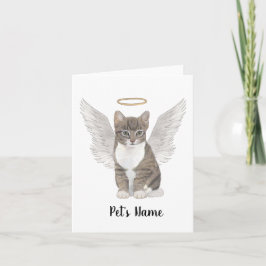 Gray Tabby Cat Beileid Memorial Karte