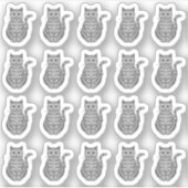 Gray Tabby Cat Decorative Pet Plane Aufkleber (Vorderseite)