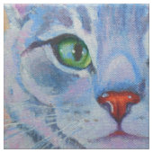 Gray Tabby Cat Fabric für Gesichtsmasken Stoff (Nahaufnahme)