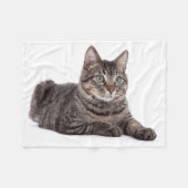 Gray Tabby Cat Fleecedecke (Vorderseite (Horizontal))
