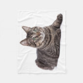 Gray Tabby Cat Fleecedecke (Vorderseite)