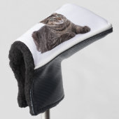 Gray Tabby Cat Golf Headcover (3/4 Vorderseite)