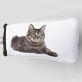 Gray Tabby Cat Golf Headcover (Vorderseite)