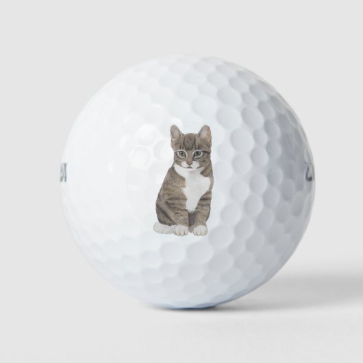 Gray Tabby Cat Golfball (Vorderseite)