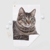 Gray Tabby Cat Golfhandtuch (Insitu)