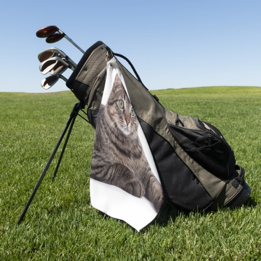 Gray Tabby Cat Golfhandtuch (Gras)