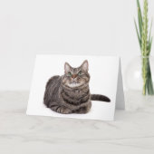 Gray Tabby Cat Karte (Vorderseite)