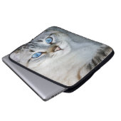 Gray Tabby Cat Laptopschutzhülle (Vorne Knopf)