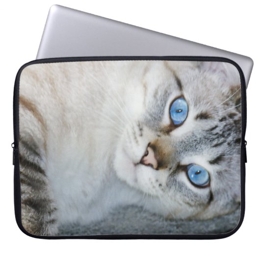 Gray Tabby Cat Laptopschutzhülle (Vorderseite)