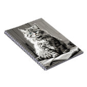 Gray Tabby Cat Notizblock (Rechte Seite)