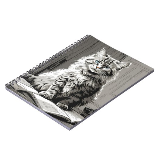 Gray Tabby Cat Notizblock (Linke Seite)