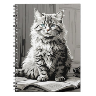 Gray Tabby Cat Notizblock
