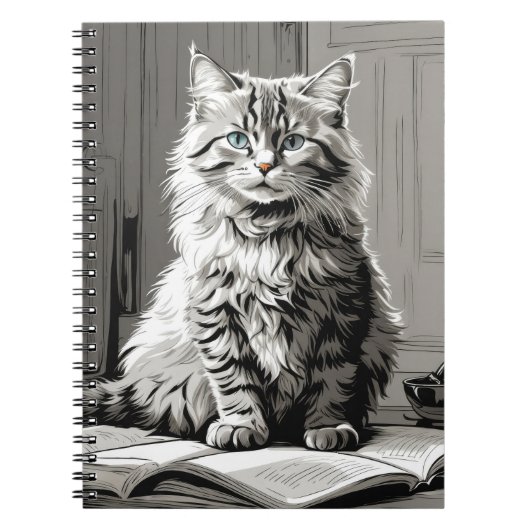 Gray Tabby Cat Notizblock (Vorderseite)