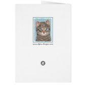 Gray Tabby Cat Painting - Niedliche Original Cat A (Hinten)