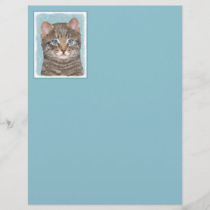 Gray Tabby Cat Painting - Niedliche Original Cat A