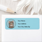 Gray Tabby Cat Painting - Niedliche Original Cat A (Insitu)