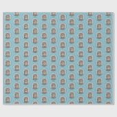 Gray Tabby Cat Painting - Niedliche Original Cat A Geschenkpapier (Flach)