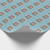 Gray Tabby Cat Painting - Niedliche Original Cat A Geschenkpapier (Ecke)