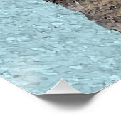 Gray Tabby Cat Painting - Niedliche Original Cat A Poster (Ecke)