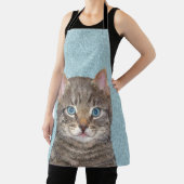 Gray Tabby Cat Painting - Niedliche Original Cat A Schürze (InSitu)