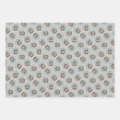 Gray Tabby Cat Portrait Malerei Niedliche Kunst Geschenkpapier Set (Vorderseite 2)