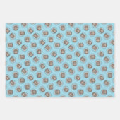 Gray Tabby Cat Portrait Malerei Niedliche Kunst Geschenkpapier Set (Vorderseite)