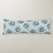 Gray Tabby Cat Portrait Malerei Niedliche Kunst Seitenschläferkissen (Vorderseite)