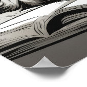 Gray Tabby Cat Poster (Ecke)