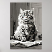 Gray Tabby Cat Poster (Vorne)