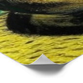 Gray Tabby Cat Starry Night Artwork Van Gogh Poster (Ecke)