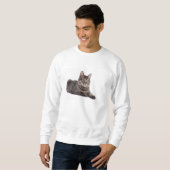 Gray Tabby Cat Sweatshirt (Vorne ganz)