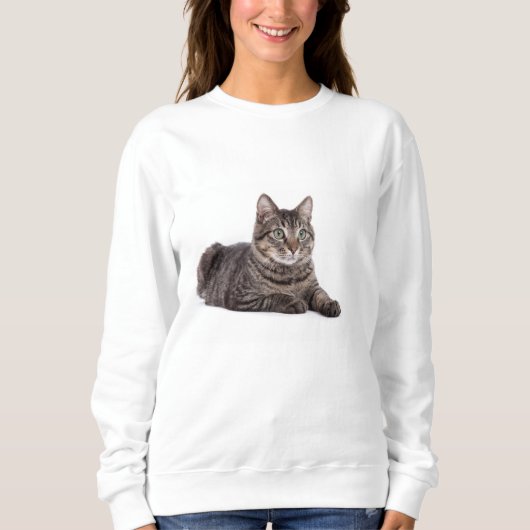 Gray Tabby Cat Sweatshirt (Vorderseite)