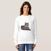 Gray Tabby Cat Sweatshirt (Vorne ganz)