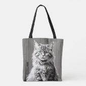 Gray Tabby Cat Tasche (Rückseite)