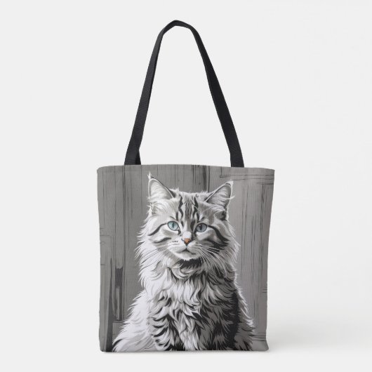Gray Tabby Cat Tasche (Rückseite)