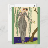 Gray Taffeta Gown Postkarte (Vorne/Hinten)