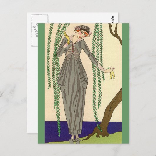 Gray Taffeta Gown Postkarte (Vorne/Hinten)