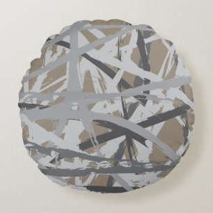 Gray Tan Lines CIRCLE of LIFE Throw Kissen