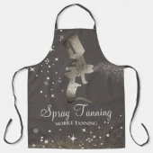 Gray Tan Spray Sparkling Gold Girly Makeup Schürze (Vorderseite)