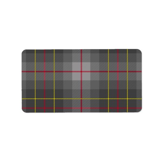 Gray Tartan Labels Adressaufkleber (Vorne)