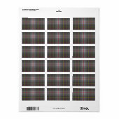 Gray Tartan Labels Adressaufkleber (Vorne)