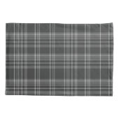 Gray Tartan Muster Kissenbezug (Rückseite)