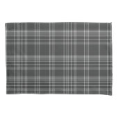 Gray Tartan Muster Kissenbezug (Vorderseite)