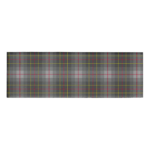 Gray Tartan Name Tag Namenschild